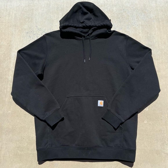 Carhartt Black Loose Fit Midweight Pullover Hoodie - Picture 1 of 4